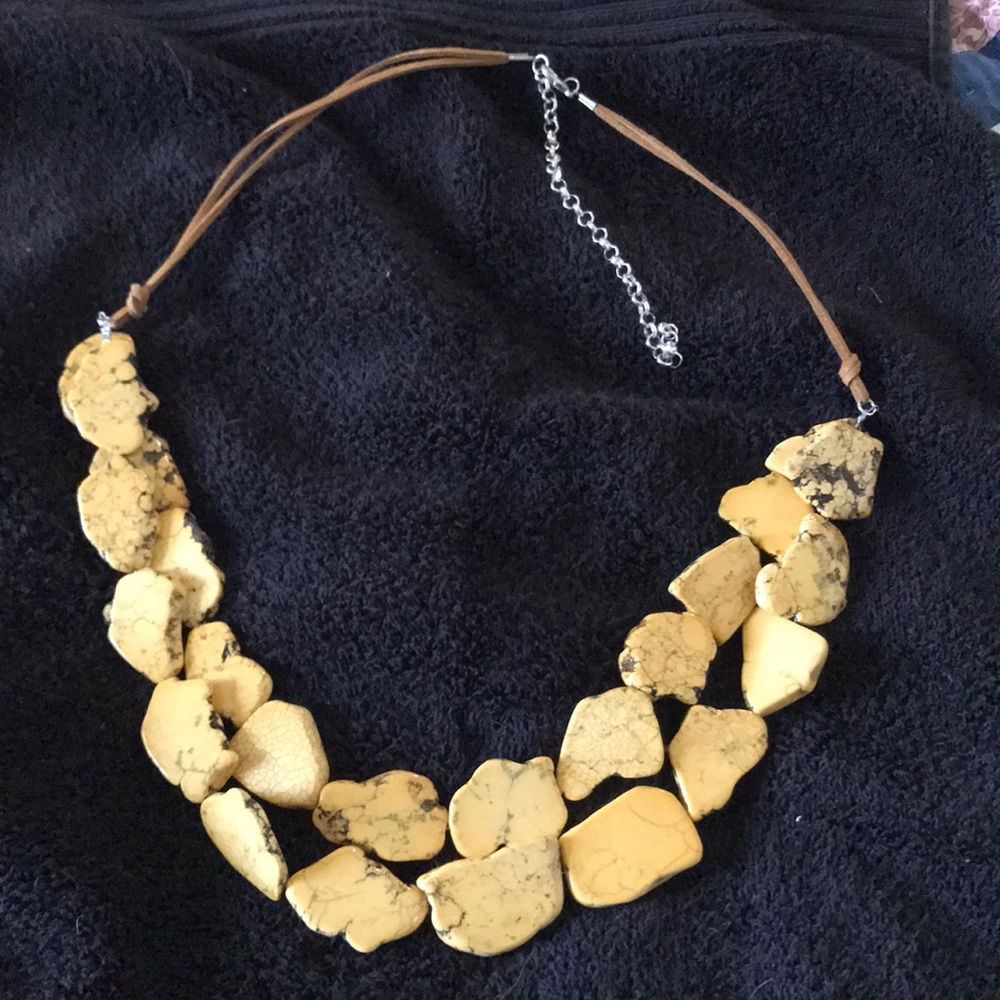 Cute Yellow stone necklace